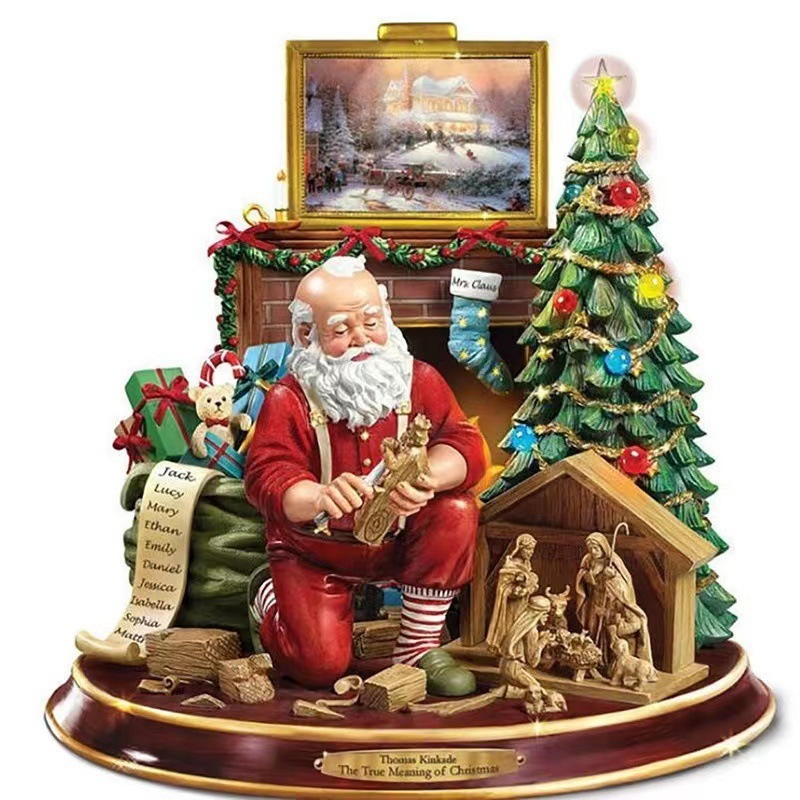 越境新品創意クリスマスツリーサンタクロースアクリル吊り工芸品自動車ストラップ家庭装飾品|undefined