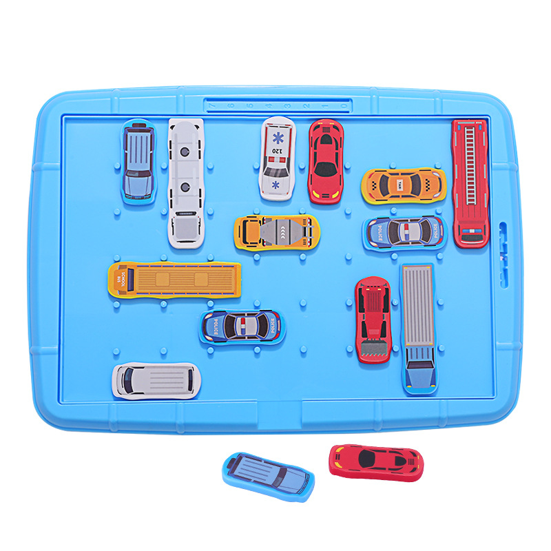 Coche saliendo del almacén coche Huarong Road lógica matemática infantil pensamiento entrenamiento juguete desarrollo cerebro inteligencia cerebral