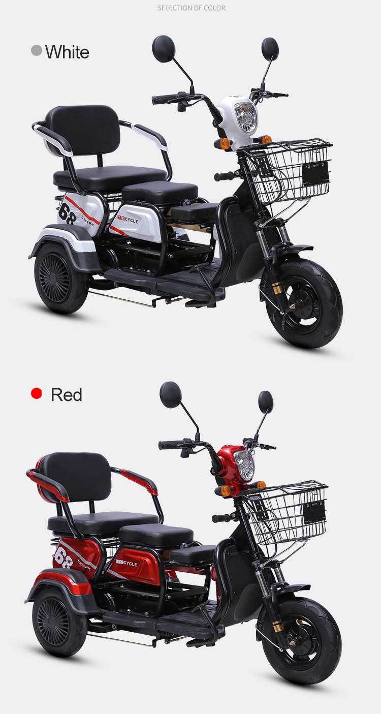 Electric Scooter Comfortable Seat Customizable Configuration Electric Tricycle