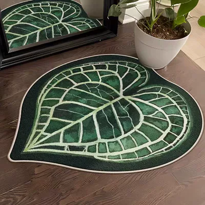 Avtomobil döşəmə paspasları Bedside Rug, Non-Slip Coffee Table Mat - spring-flowers-and-bamboo-6060cm-crystal-velvet