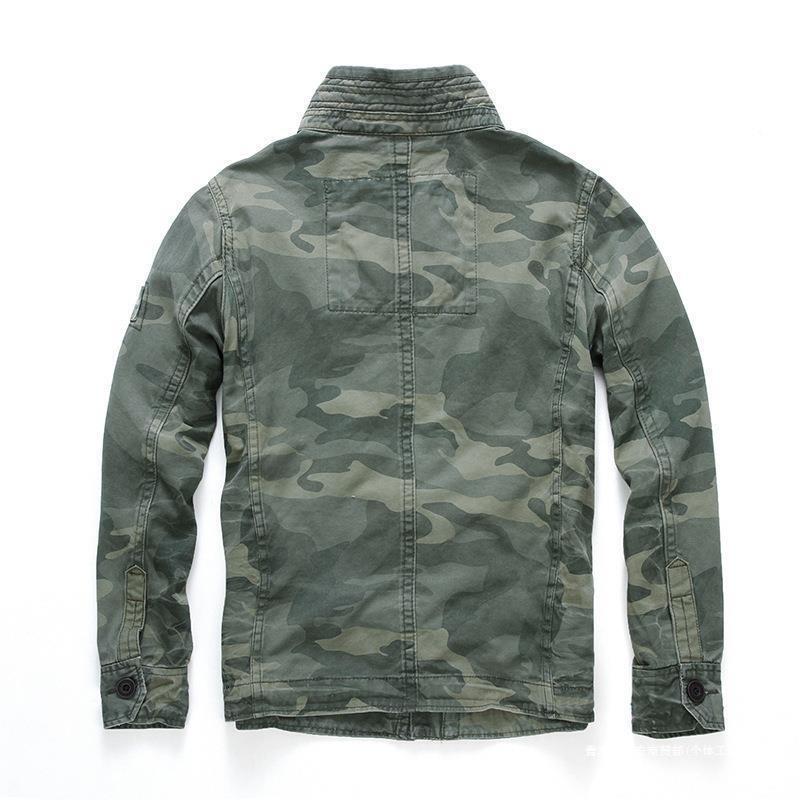Tops Men's Jackets Autumn Military Workwear Outdoor Mountaineering Denim Jacket Camouflage Large Size New Style