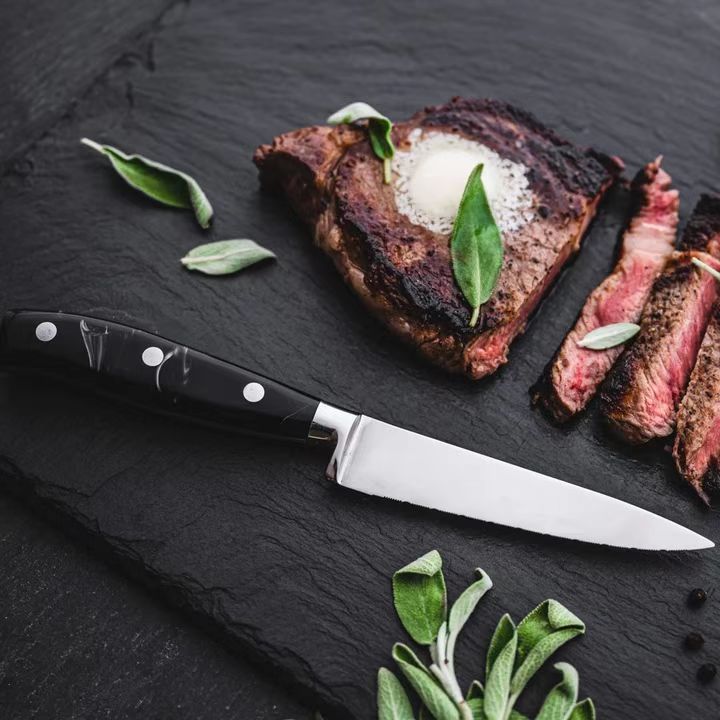 스테이크 나이프 흑요석 블랙 핸들