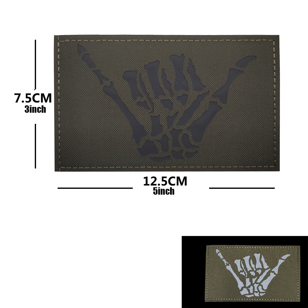 Parche Táctico de Velcro Luminoso IR 666 de Nailon para Mochila y Ropa