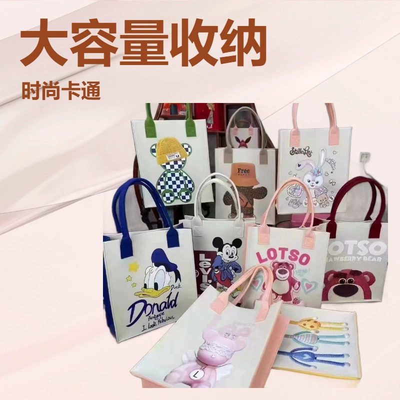 Фетровая сумка,  сумка-тоут на заказ, модная сумка, подарочная сумка, с логотипом для рекламы, универсального размера, для переноски в руке