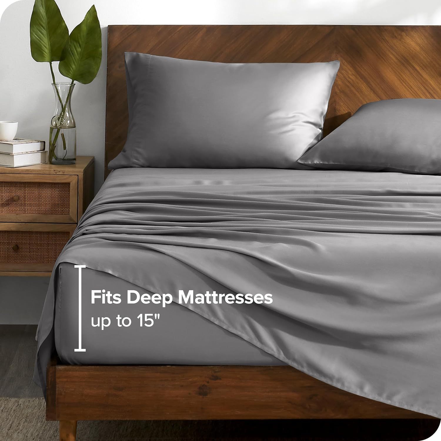 Suministro directo de fábrica Amazon transfronteriza Tencel cama de cuatro piezas sábana ajustable funda de almohada ropa de cama