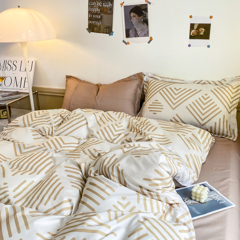 Cubierta del edredón al por mayor sábana de algodón cubierta del edredón individual algodón lavado cama doble cubierta del edredón fabricante de algodón