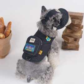户外反光狗狗胸背可牵引溜猫遛狗衣服带背包四季小型犬外出衣服潮