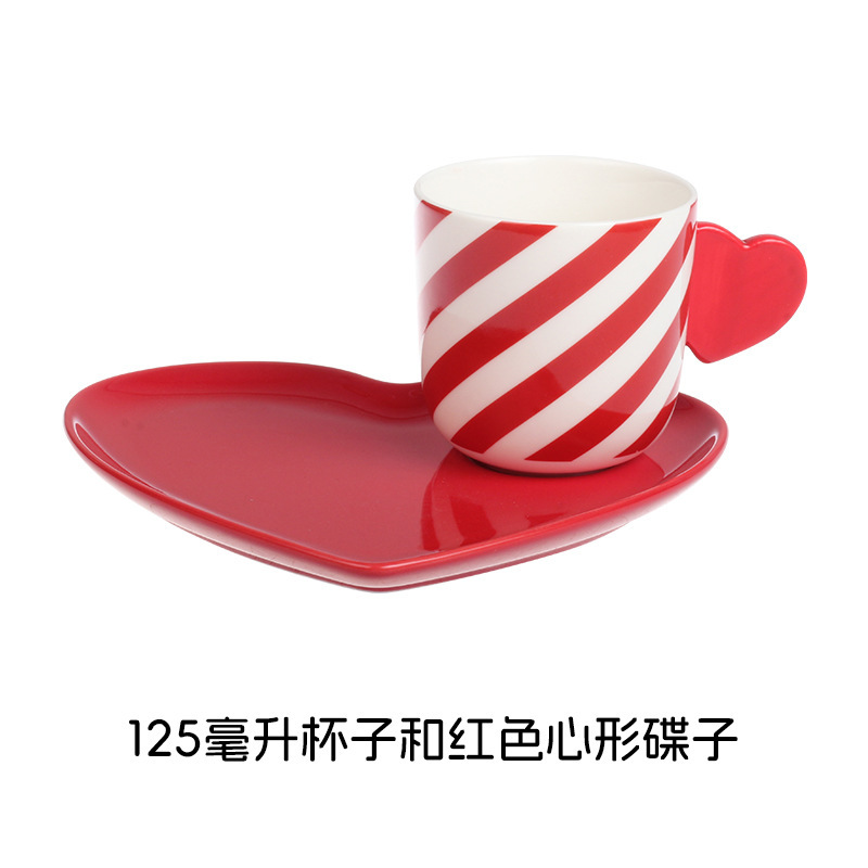 高温デカール加工、シンプルなスタイル、高級感、お手入れ簡単、バレンタインデーの陶器食器セット、ボウル、カップ、食器|undefined