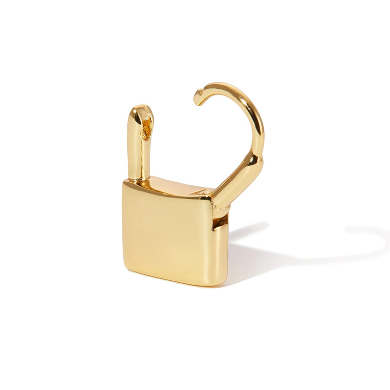 Fashion Lock Sterling Silver Earrings 1 Piece