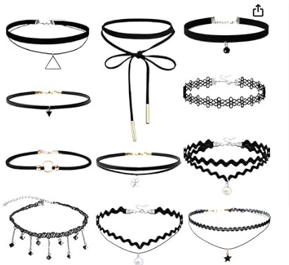 Чокер, панк-эластичная цепь тату, стиль рыболовной нити и бархат, assorted colors