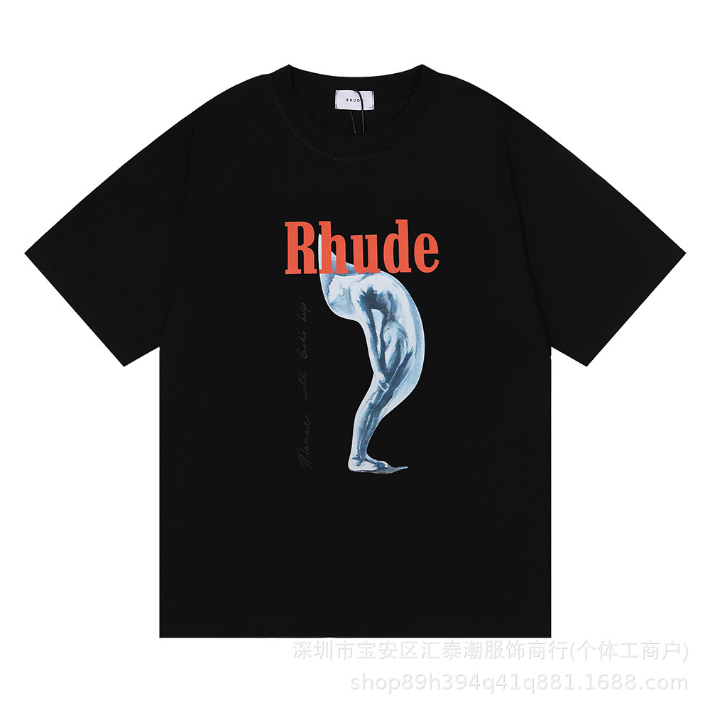 Rhude T-shirt Man With Gods Help Black