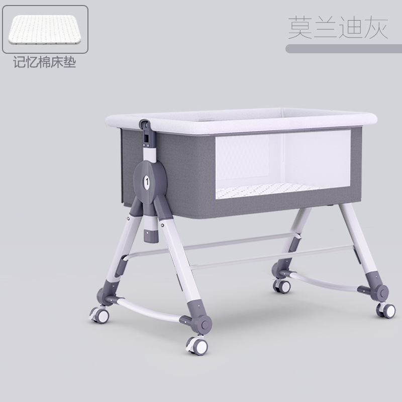 Cama para bebés de asiento plegable empalmado cama grande multifuncional portátil extraíble cama para bebés cuna cama