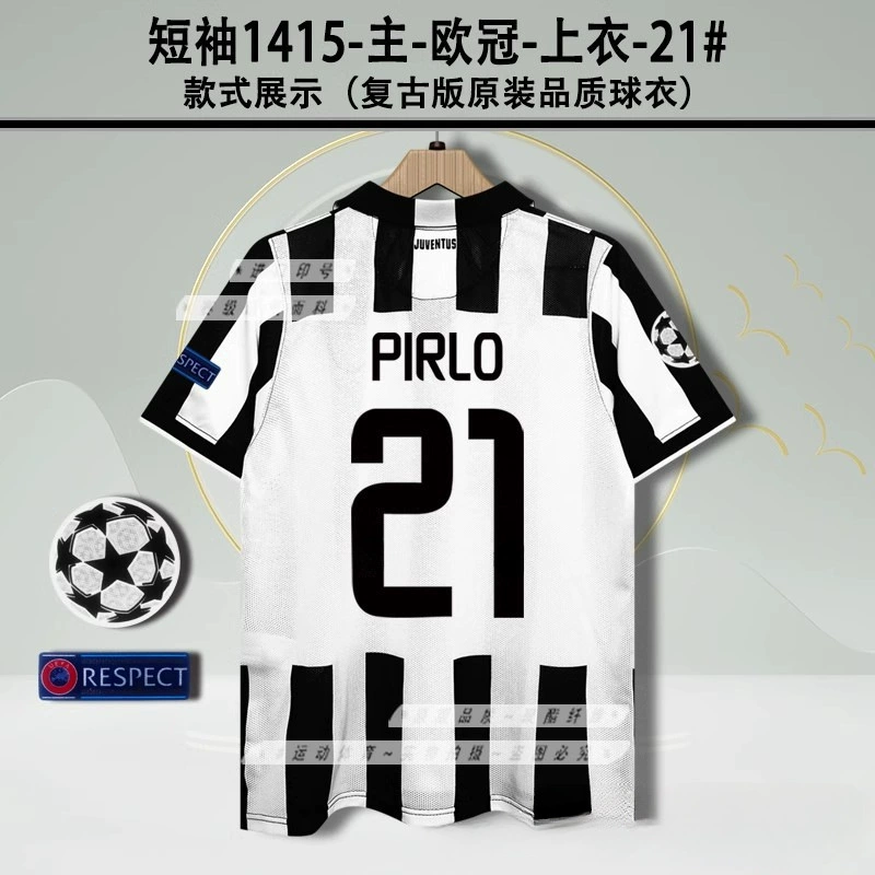 Джерси Ювентус 9597989900141516 C Ronalbara Pilllo Pogba, ретро футбольная форма с длинным рукавом