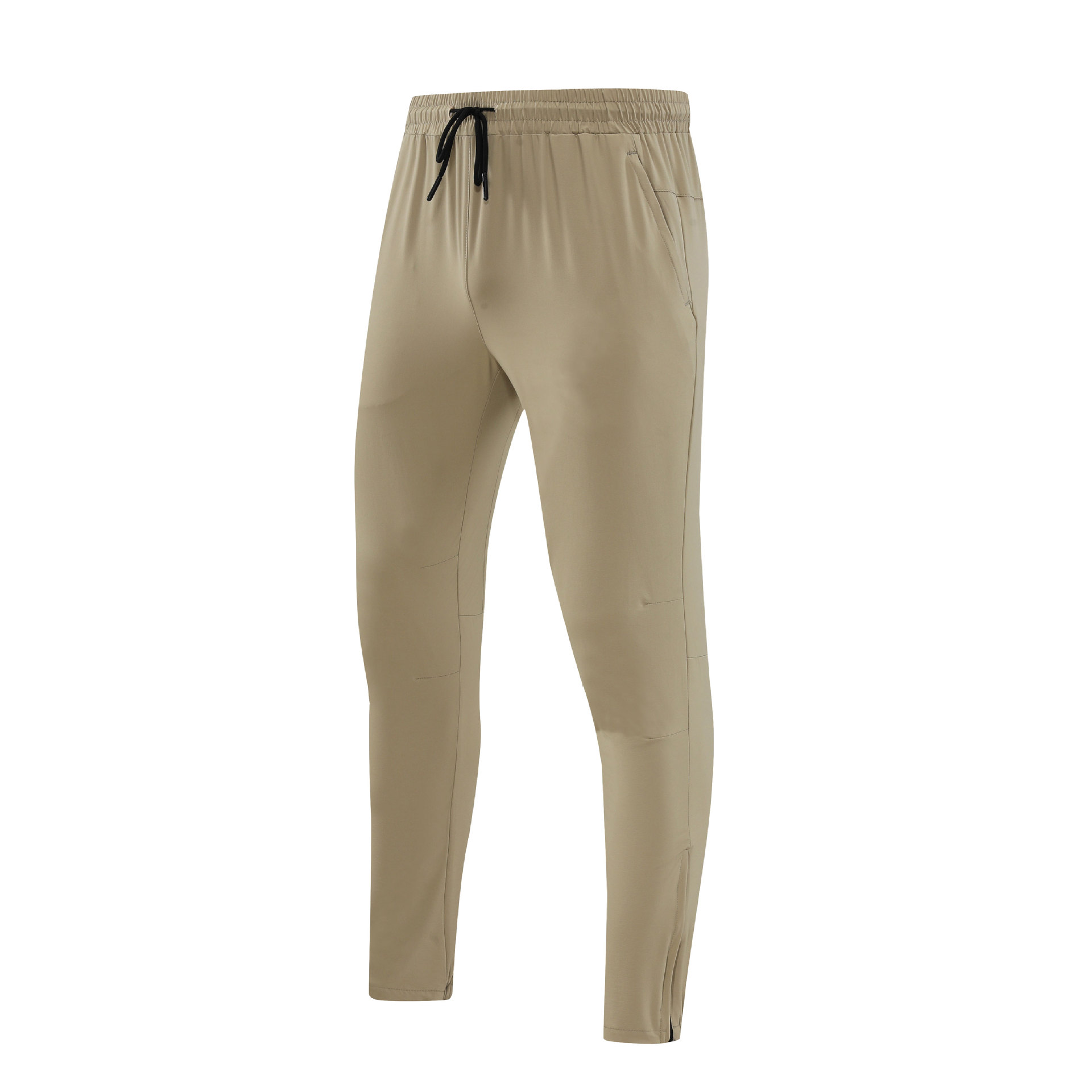 Pantalones de secado rápido impermeables para exteriores Pantalones deportivos de fitness transpirables y resistentes al desgaste de escalada de pies con cremallera elástica delgada tejida para hombres