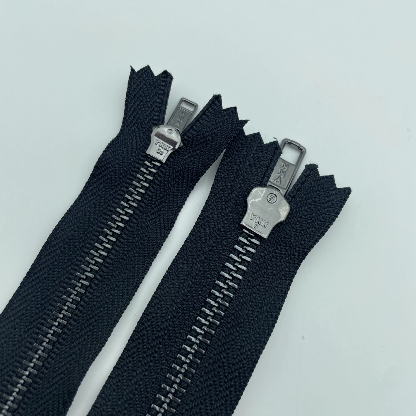 Подлинная металлическая молния YKK №3 №5, яркая, белая медь, закрытая хвостовая, кожгалантерея, обувь и сумки, карманная молния