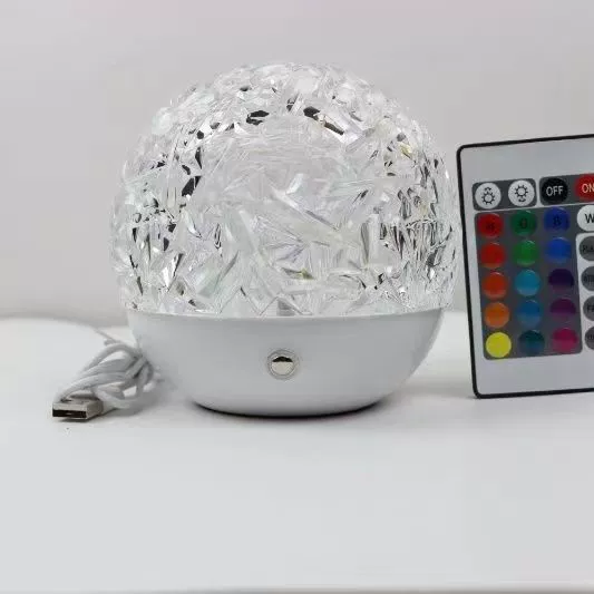 Трансграничная круглая динамическая водная гофрированная лампа света и тени атмосфера настольная лампа спальня ночник вращающийся красочный светодиодный проектор