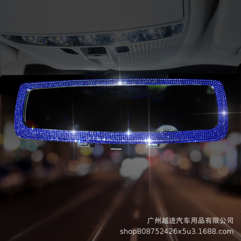 ¿Espejo retrovisor del coche? Cubierta decorativa personalidad creativa lindo diamante incrustado coche interior espejo retrovisor decoración suministros damas