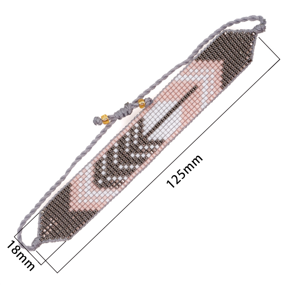 new beads hand-woven wide personality retro style stacking bracelet