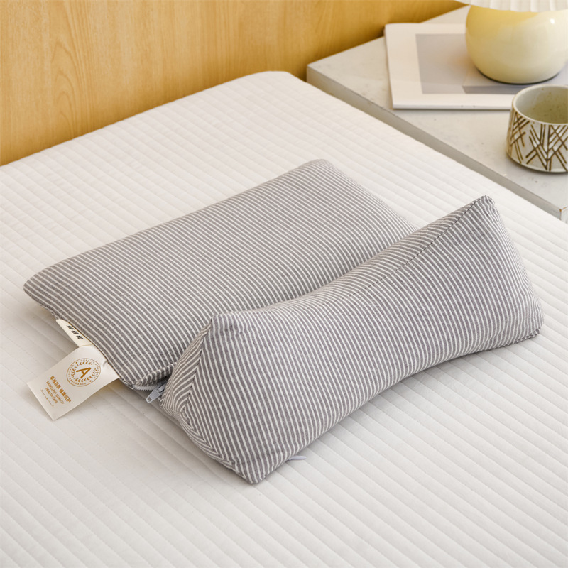 綿100％牽引組み合わせ枕、アンチアーチストレッチ頚椎枕、睡眠補助、取り外し可能な両用枕コア、そば枕|undefined