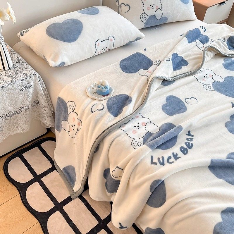 Leche mantas de lana de coral brida gruesa mantas de lana de coral mantas de siesta mantas de invierno