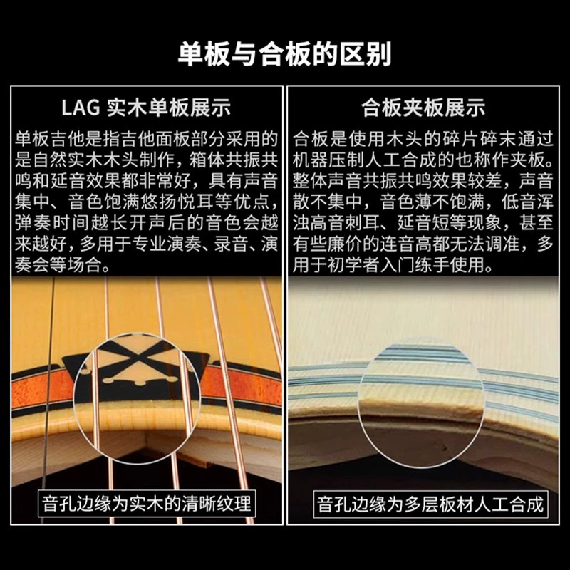 Французский бренд LAG одиночная доска народная гитара noodle одиночная T70DCE электрическая коробка народная гитара игра пальцами бомба
