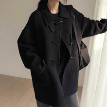 大衣女双面羊绒牛角扣羊绒大衣小个子韩系羊毛大衣定制毛呢外套