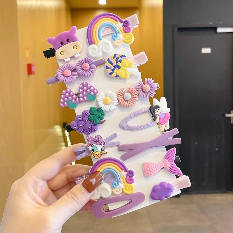 Otoño e invierno color café leche clip para el cabello para niños flequillo clip tocado bebé lindo flor de felpa horquilla accesorios para el cabello al por mayor