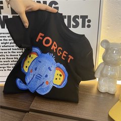 100% Cotton Unisex Kids Short Sleeve T-Shirt Summer New Arrival Children's Top Casual Loose Korean Style Trendy Fashion Instagram