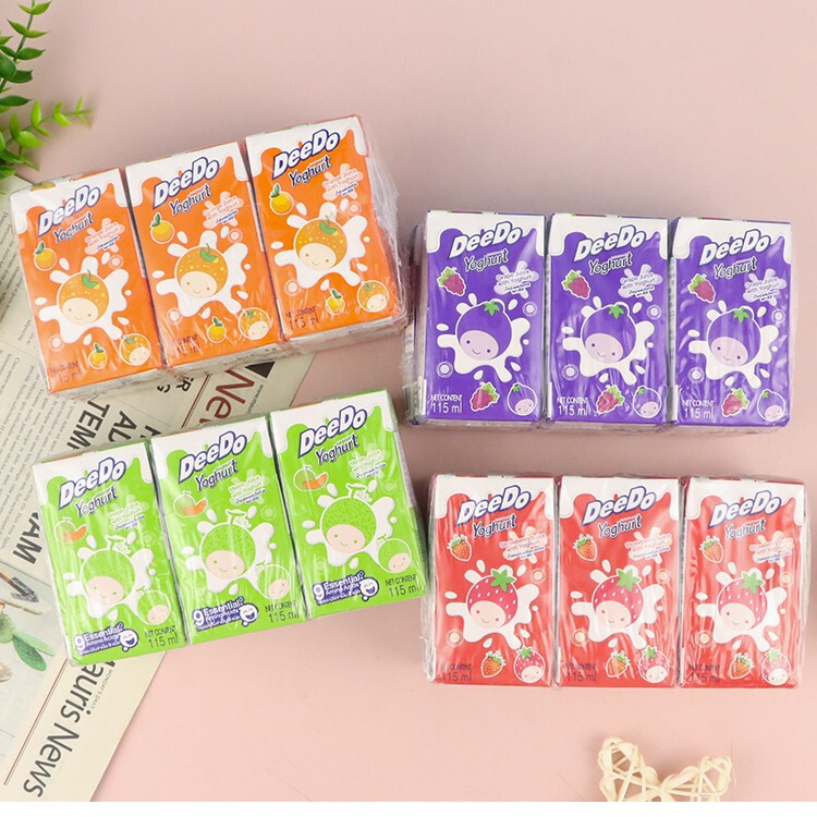 Thailand imported didu yogurt flavor beverage strawberry flavor orange grape flavor breakfast milk yogurt fruit milk