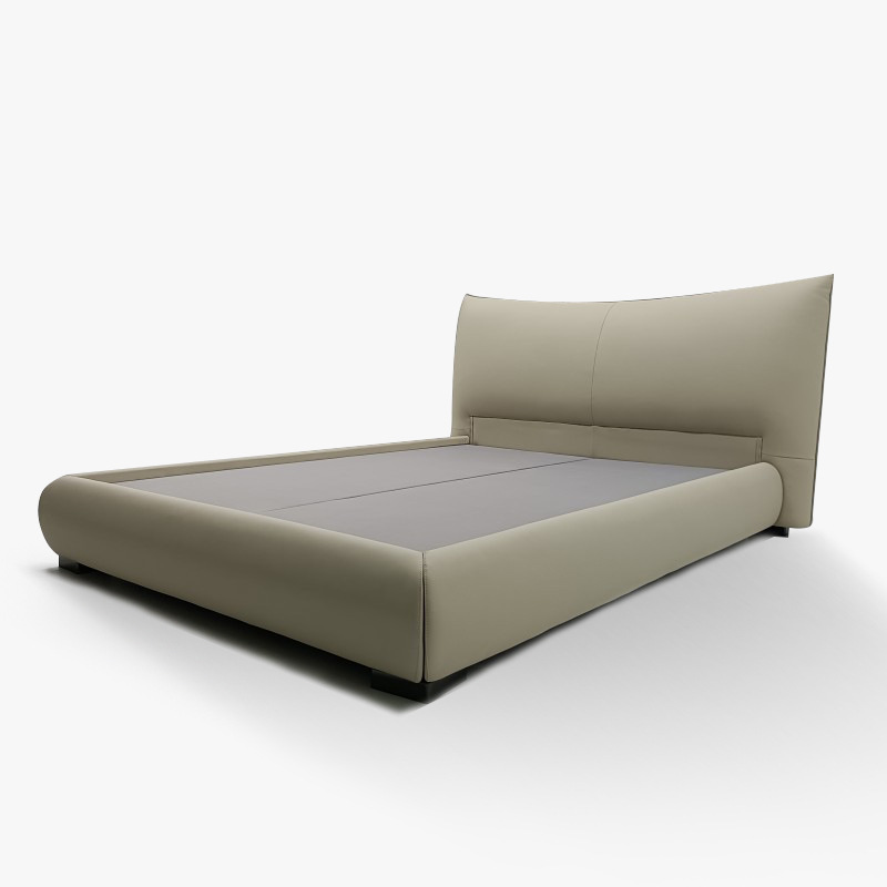 Minimalist Chanel leather bed, Italian lightweight luxury designer modern simple cream style master bedroom double 1.8 wedding bed