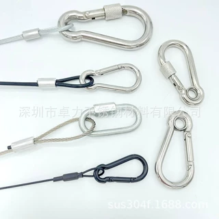 厂家加工定制不锈钢丝绳LED灯饰防坠绳304不锈钢端子吊绳 安全保