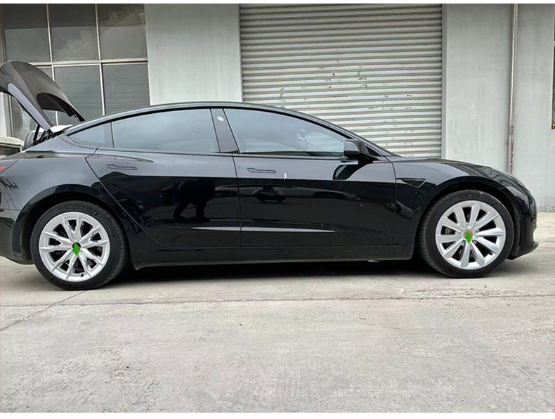 Suitable for Tesla 18inch Model3 Hub Cap Full Edge Tire Cap Anti-Scratch Protective Cover Modification Accessories