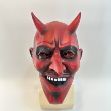 万圣节鬼脸面具cosplay手套红色魔王恶魔搞笑假面化妆舞会道具