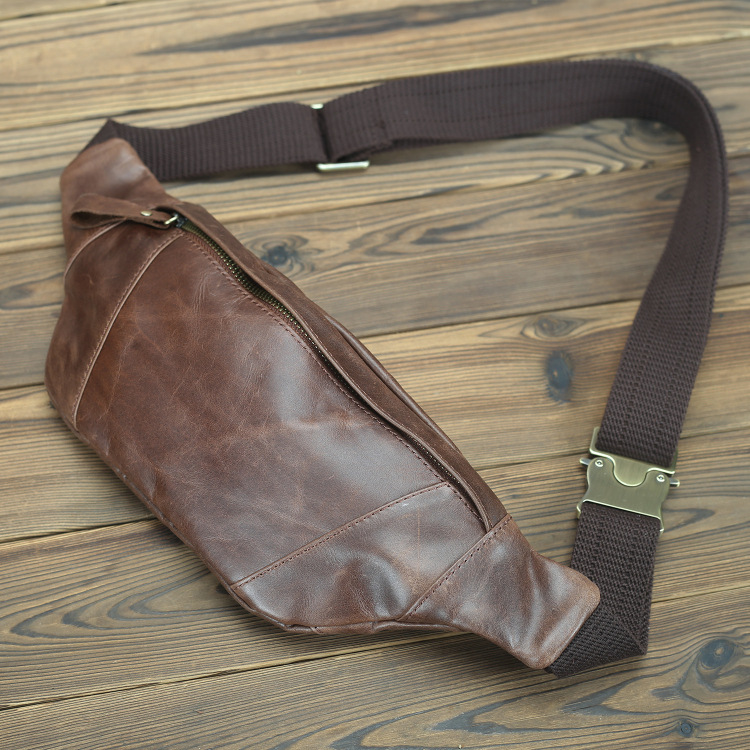 Herren Brusttasche Aus Echtleder Für Freizeit Und Sport_voghion.com
