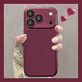 新款魅眼大视窗皮纹适用iPhone18PRoMAX手机壳16镜头苹果17保护套