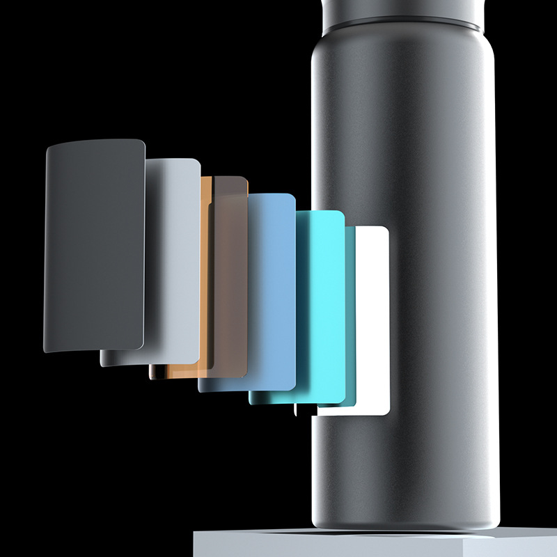 Taza de agua portátil para el hogar 304 taza de vacío portátil de acero inoxidable al aire libre simple taza de agua deportiva taza de té fábrica al por mayor