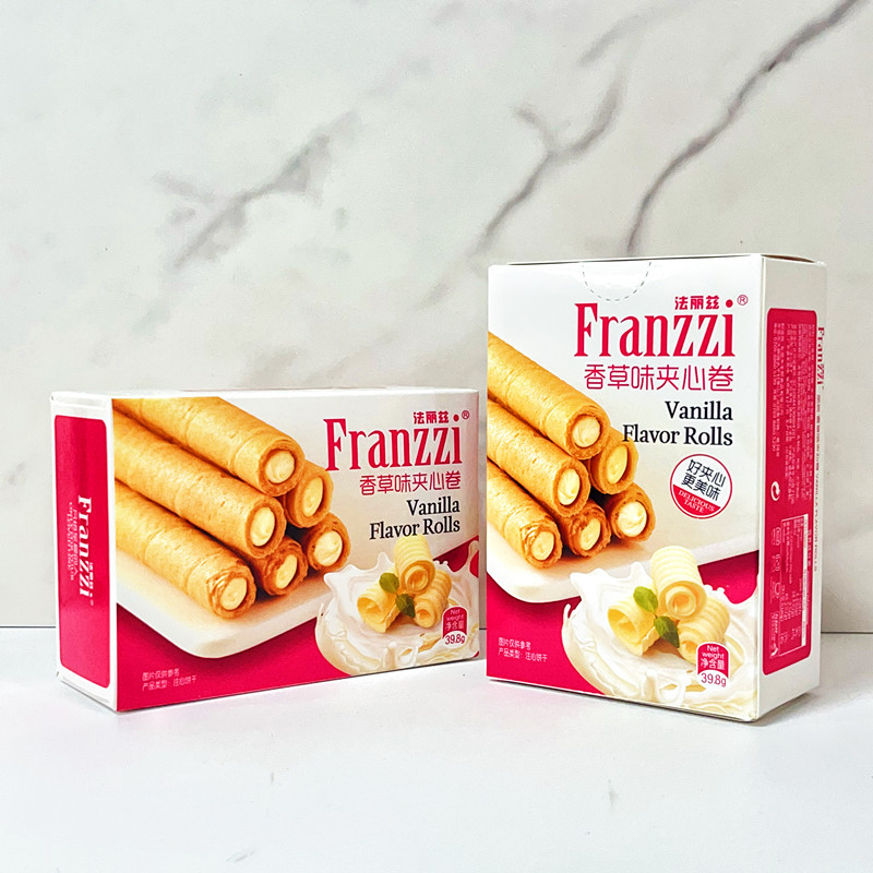 法麗茲香草味夾心雞蛋卷注心餅乾辦公室休閒零食結婚伴手禮喜餅