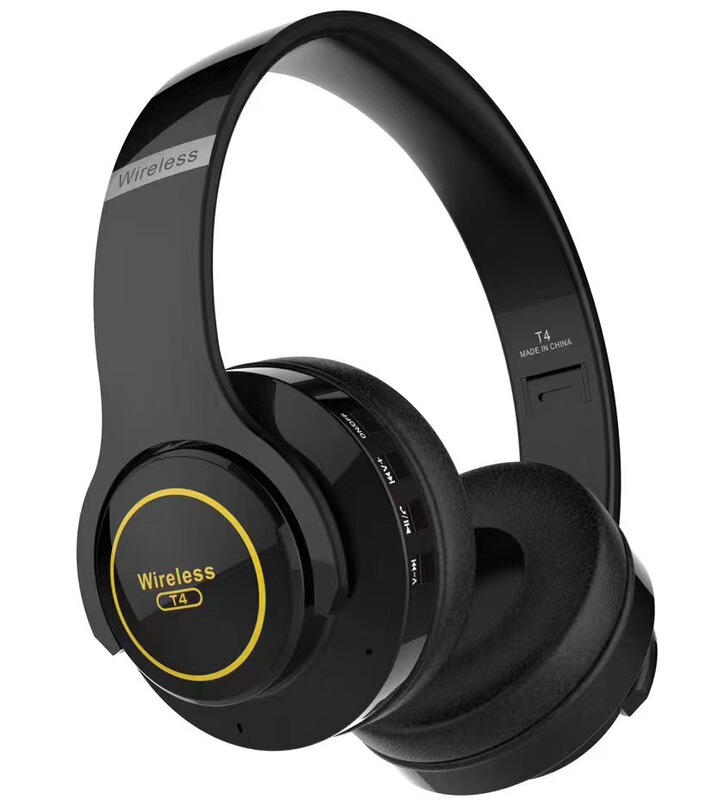 ヘッドセットbluetoothワイヤレスled発光携帯電話音楽重低音ステレオヘッドセットt4 bluetoothヘッドセットメーカー|undefined