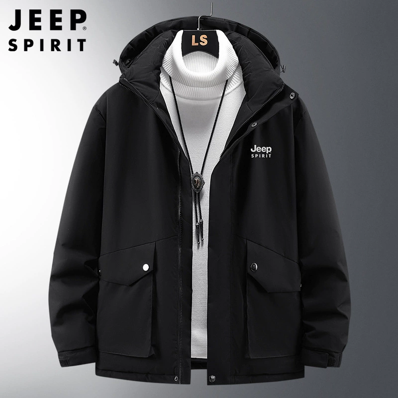 Jeep мужское туристическое худи для отдыха, ветрозащитная стеганая куртка, 2023, большой размер