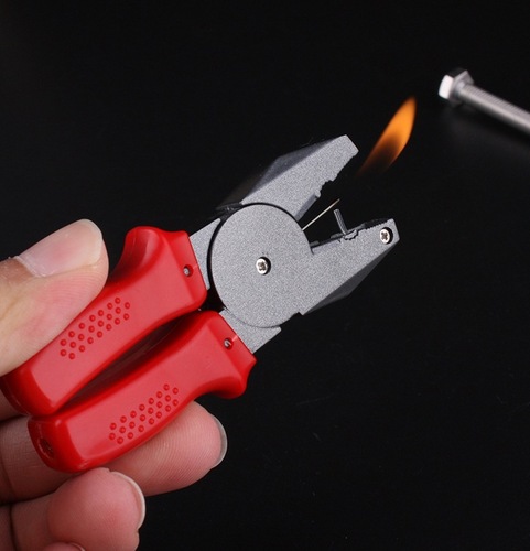 New and Unique, Fun and Humorous Tiger Pliers Steel Pliers Creative Personalized Open-flame Lighter Gas Lighter