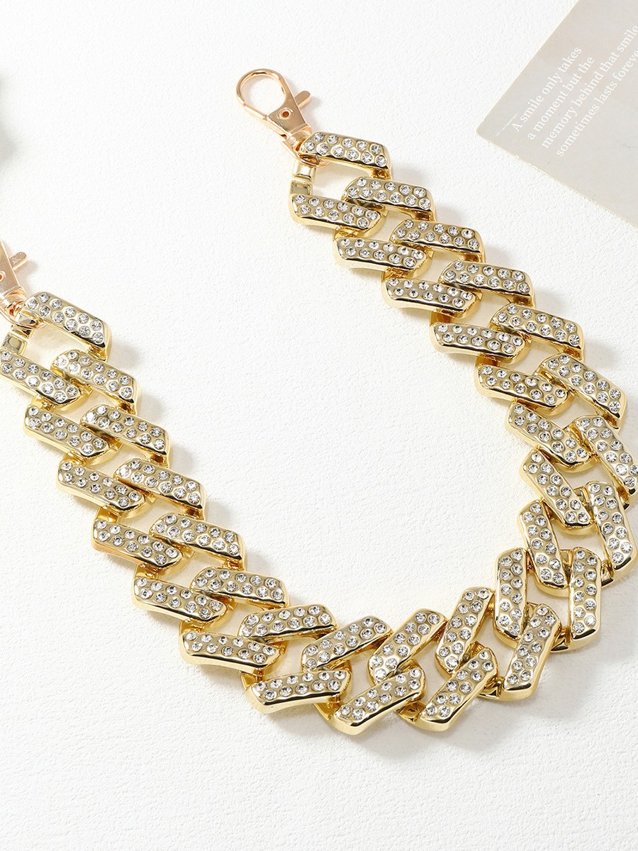 Pulseras de diamantes completos UV DIY accesorios de joyería cadena de diamantes bolsos de cadenas de teléfonos móviles cuerdas colgantes llaveros bolsos hechos a mano image 10