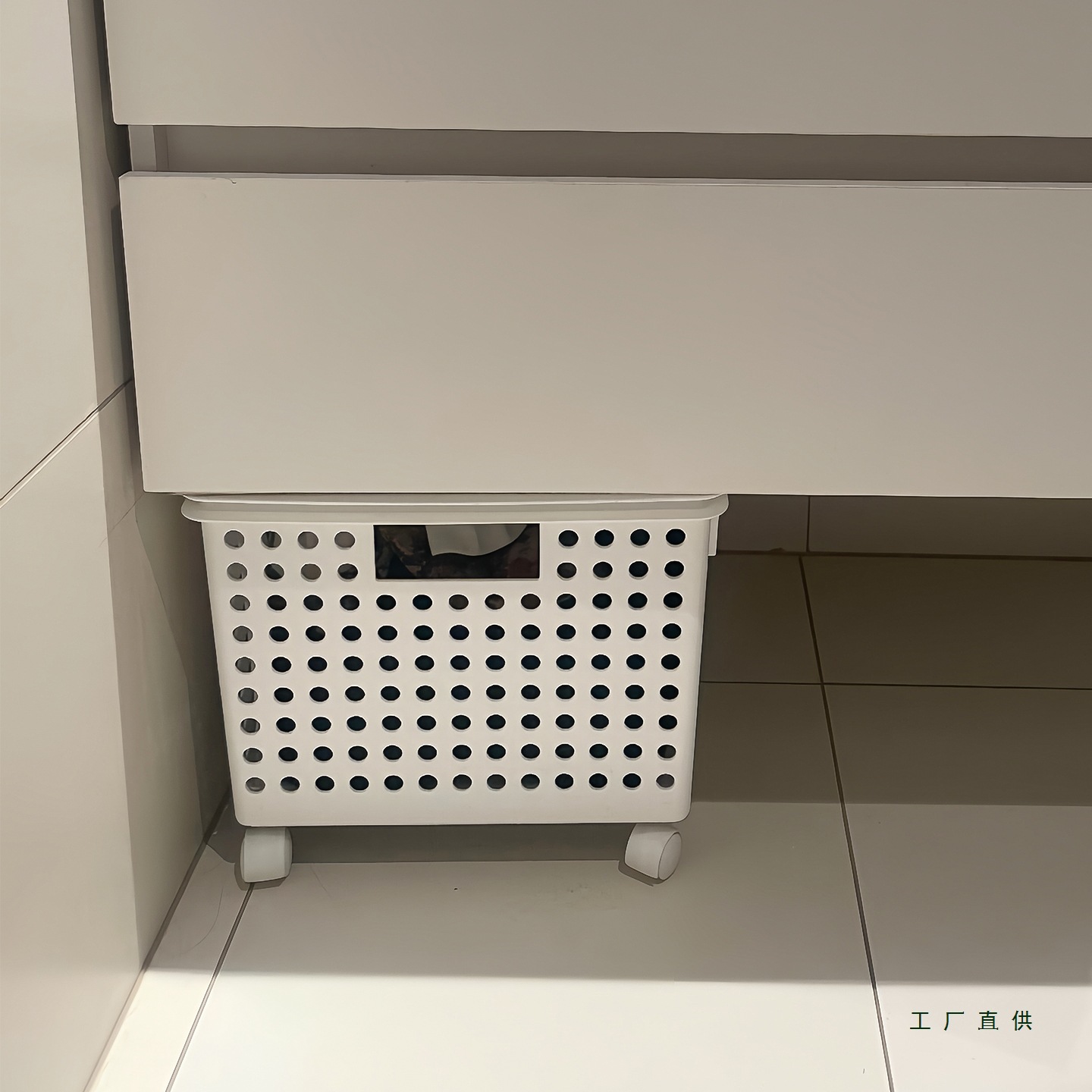 Bathroom Dirty Clothes Basket under the Cabinet Bath Dirty Clothes Basket Storage Basket Bathroom Household Storage Basket Wheeled Laundry Basket Cart