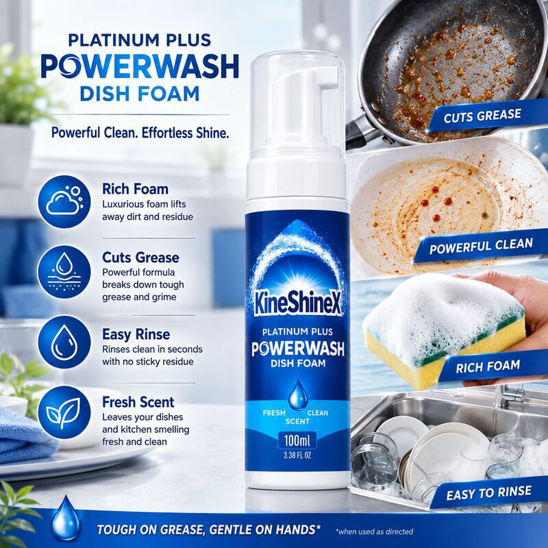 Kineshinex Professional-Grade Heavy-Duty Powerful Cleaning Dishwashing Spray Effectively Removes Grease Particles and Deep Stains Kineshinex Professional-Grade Heavy-Duty Powerful Cleaning Dishwashing Spray Effectively Removes Grease Particles and Deep Stains