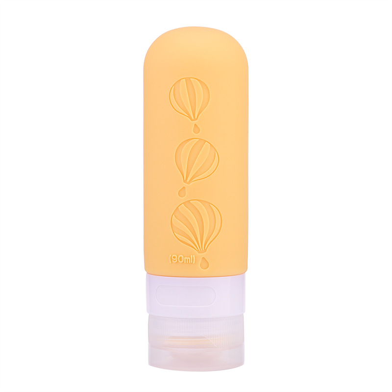 Juego de subembotellado de viaje creativo pequeño de silicona Botella de almacenamiento de silicona con tapa Botella de viaje Tarro de subembotellado