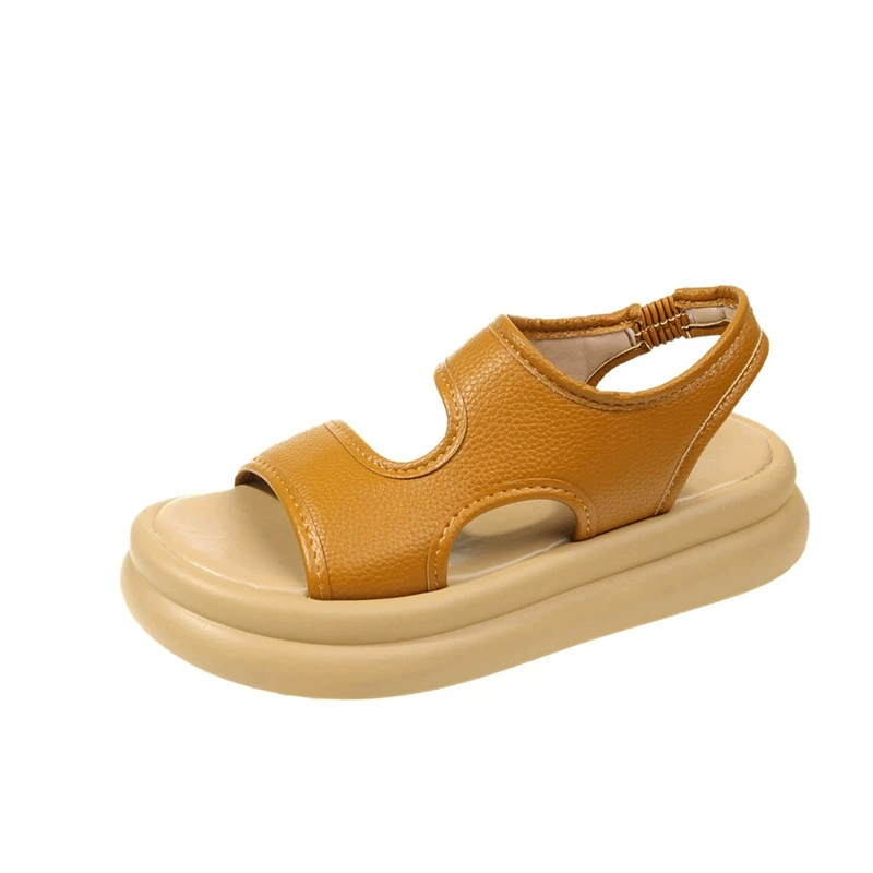 Супер мягкое дно и один педаль римские сандалии женщины выходят на 2025 летний сезон