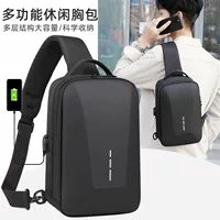 Мужская сумка на грудь, рюкзак, однплечная сумка с USB-зарядкой, защитная сумка, ремень для сумки, противоугонная
