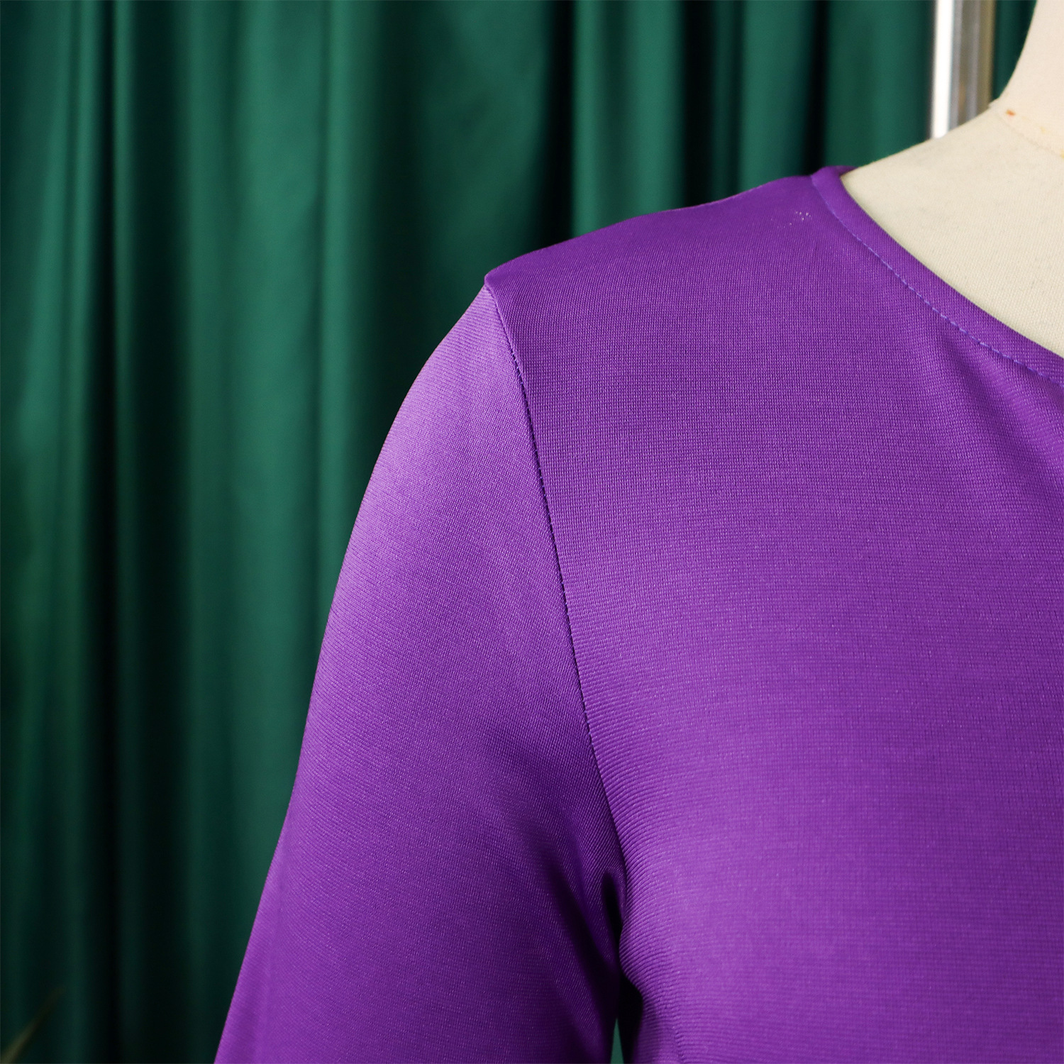 Wholesale Women's Elegant Style Temperament Commuter Belt Solid Color Daily Round Neck Pullovers Half Sleeve A- Line Skirt display picture 10