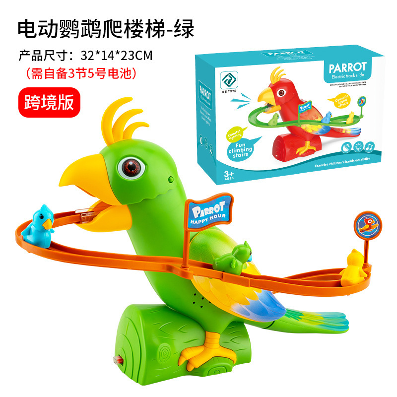 Parrot eléctrico sube escaleras verde