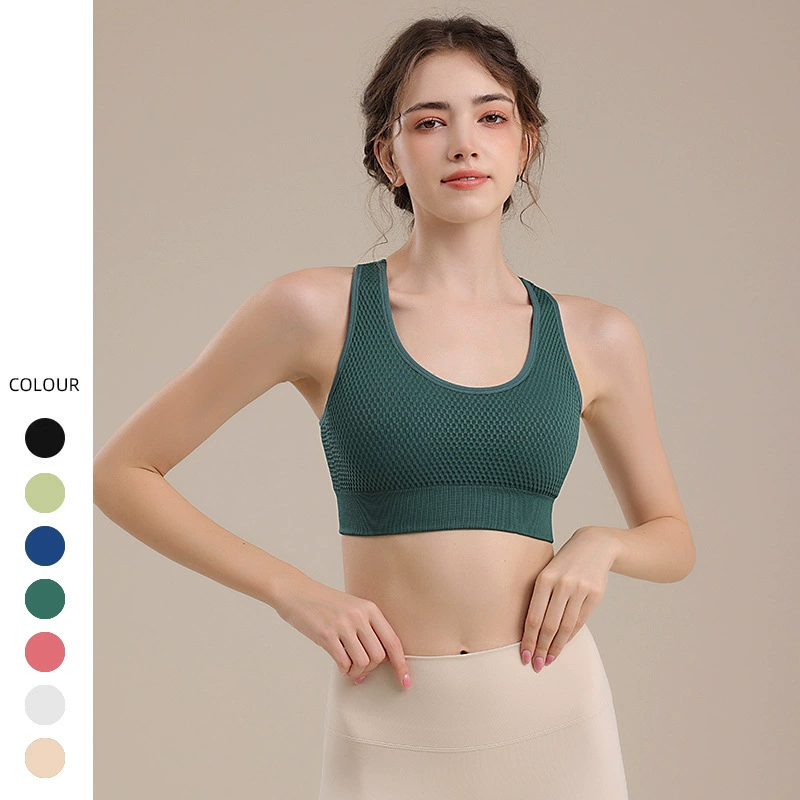 Новое трансграничное Спортивное нижнее белье, женское Йога, фитнес, бег, сбор красоты, спина, быстросохнущее нестальное кольцо, сотовый противоударный бюстгальтер