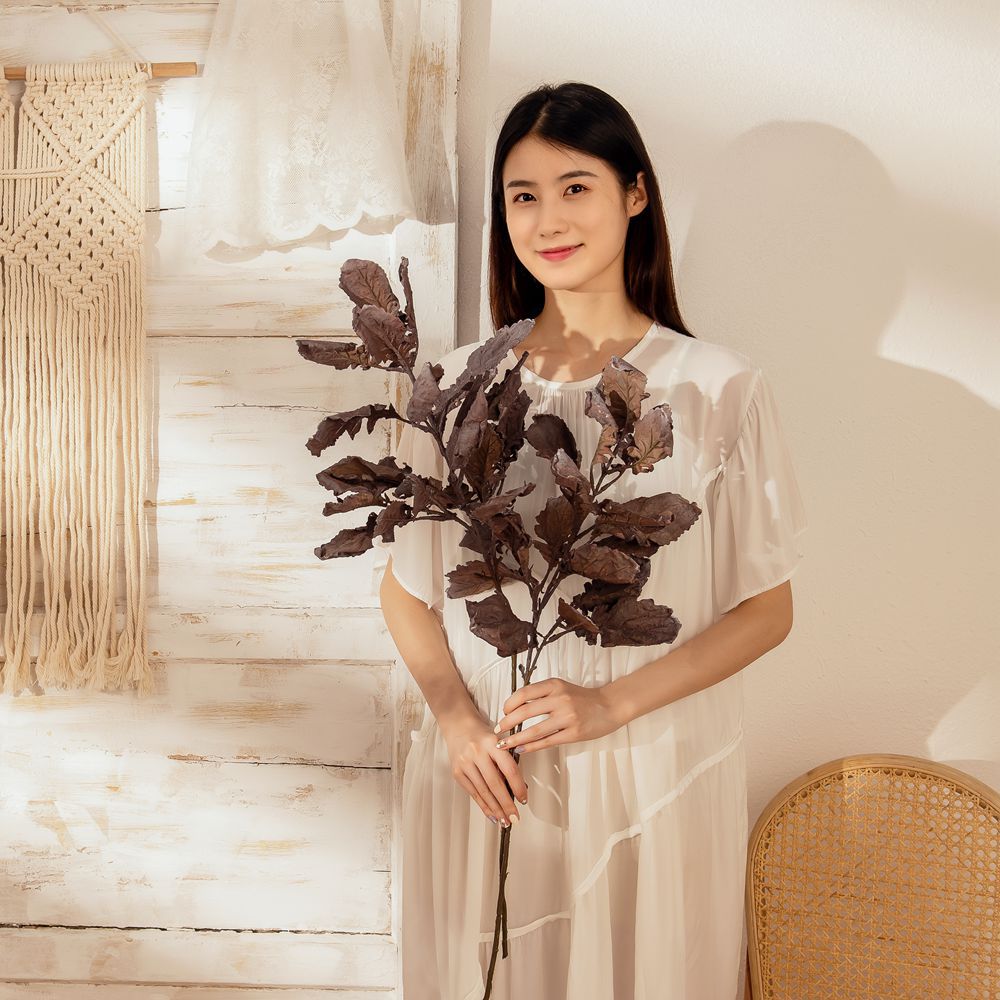 INS風乾枯銀葉菊仿真花廠家家居裝飾跨境婚慶批發假花MW82112